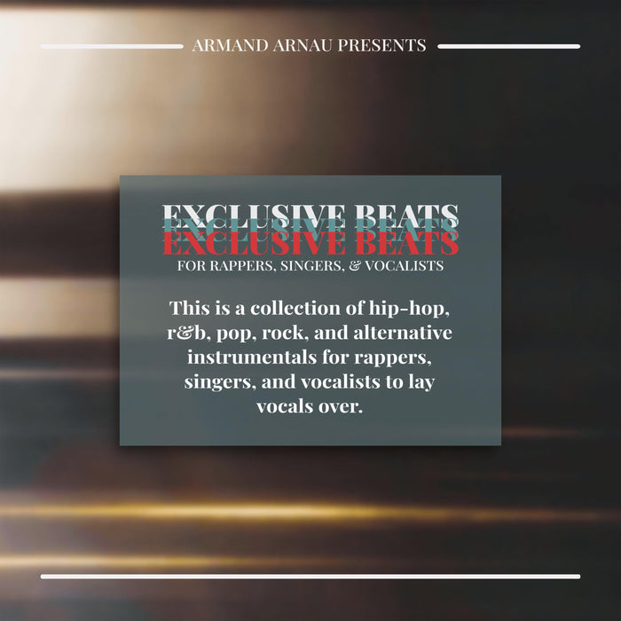 Custom Exclusive Beats - Armand Arnau