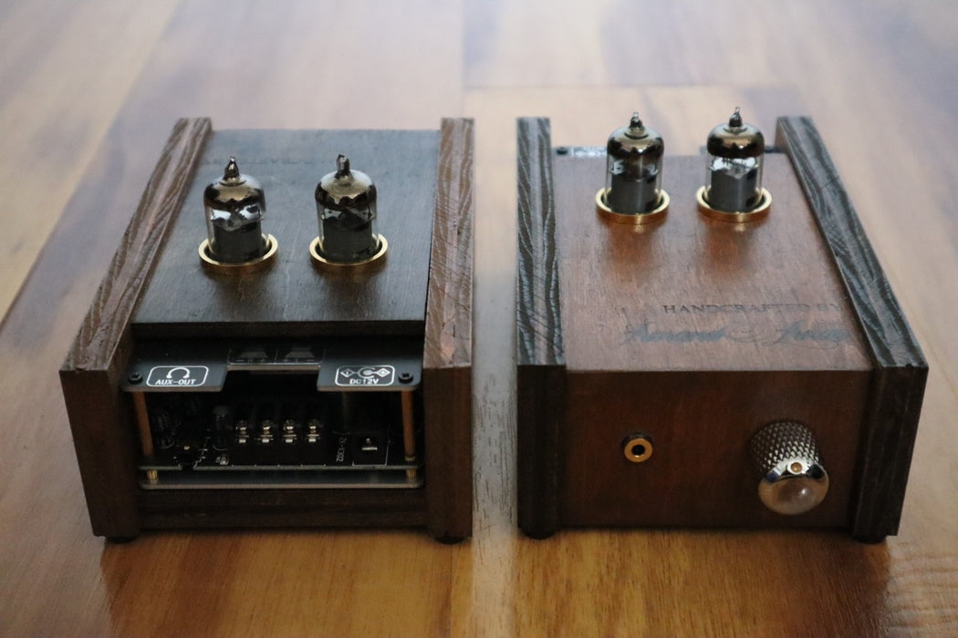 Wood Vacuum Tube Pre-Amplifier w/ Bluetooth 5.0