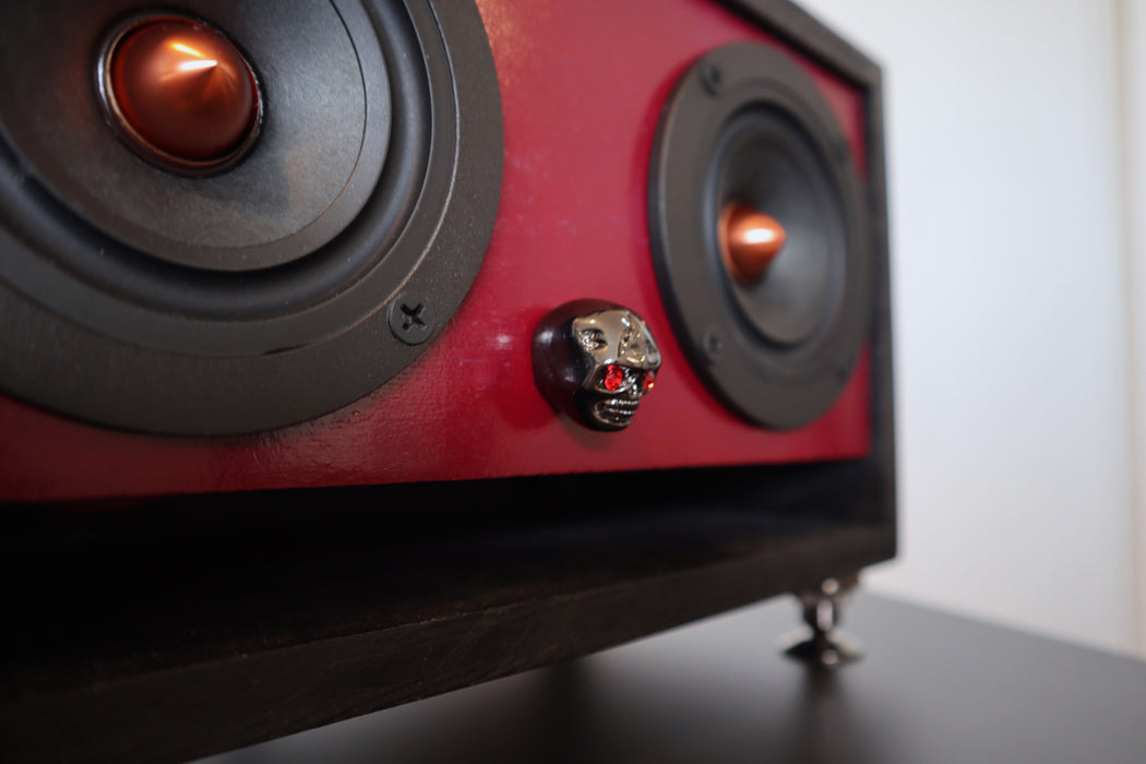 Red & Black Skull Themed Speakers